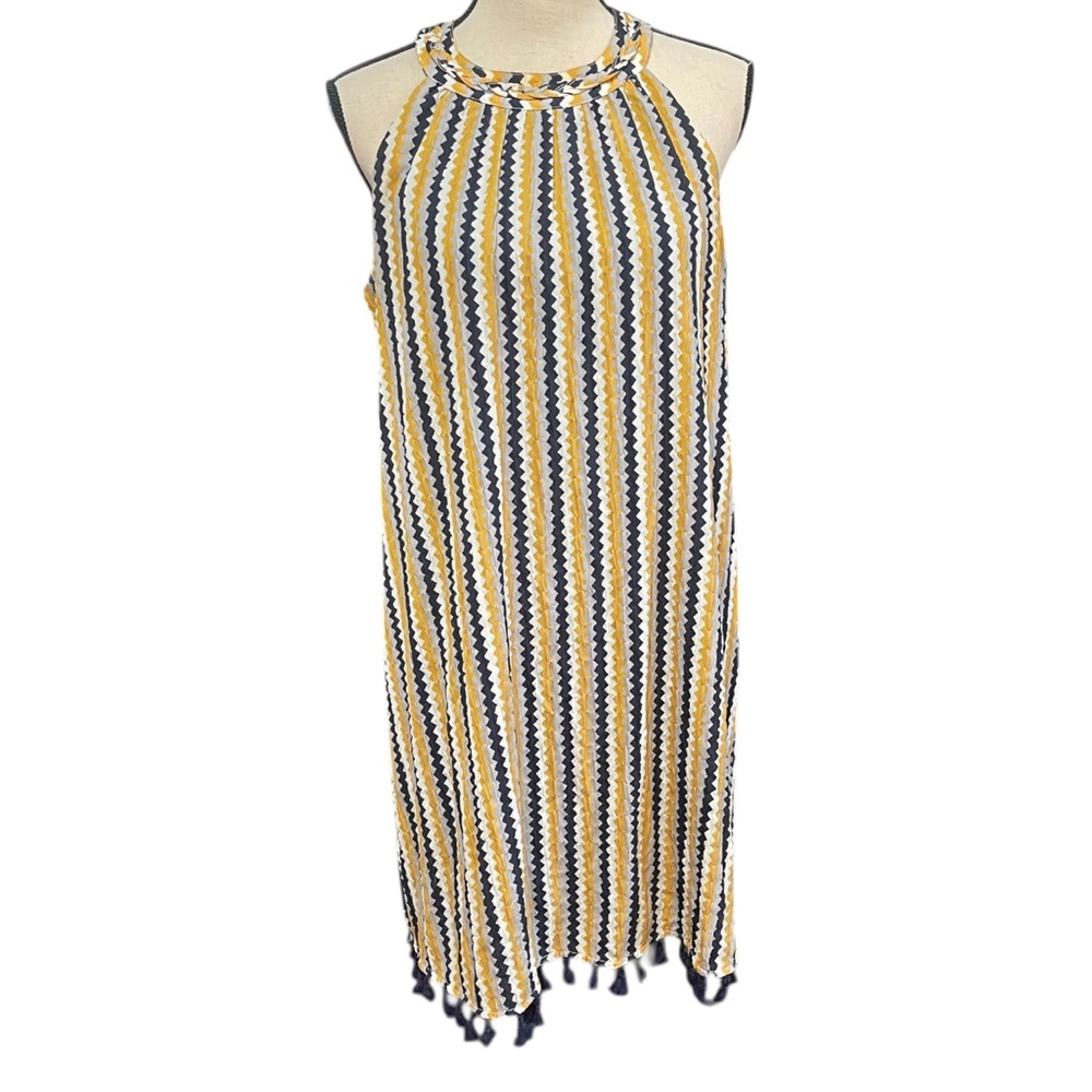 Anthropologie‎ THML Sydney Striped Halter Shift Summer Boho Dress Women's Medium